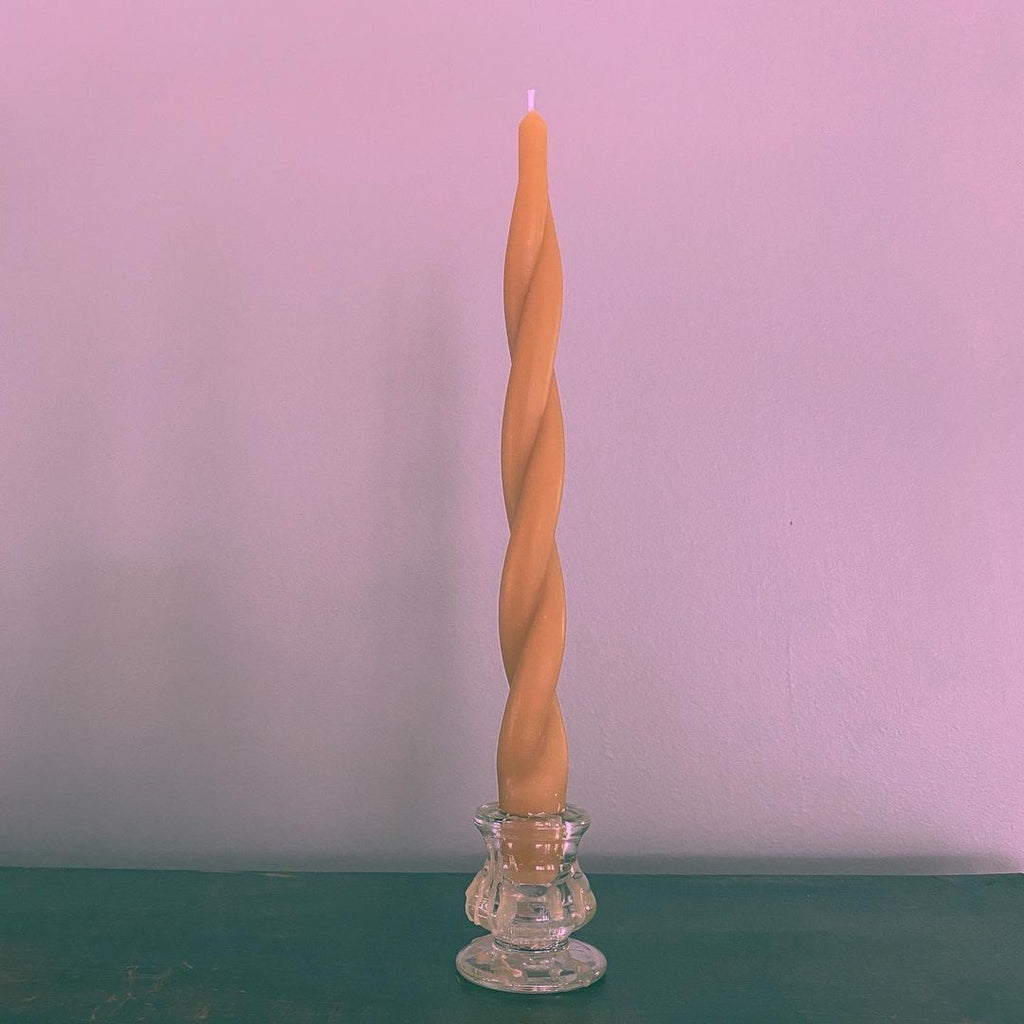 Beeswax Twisted Taper Candles Mondopiero