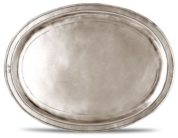 Cosi Tabellini - Orvieto, Pewter Oval Incised Tray - Mondopiero