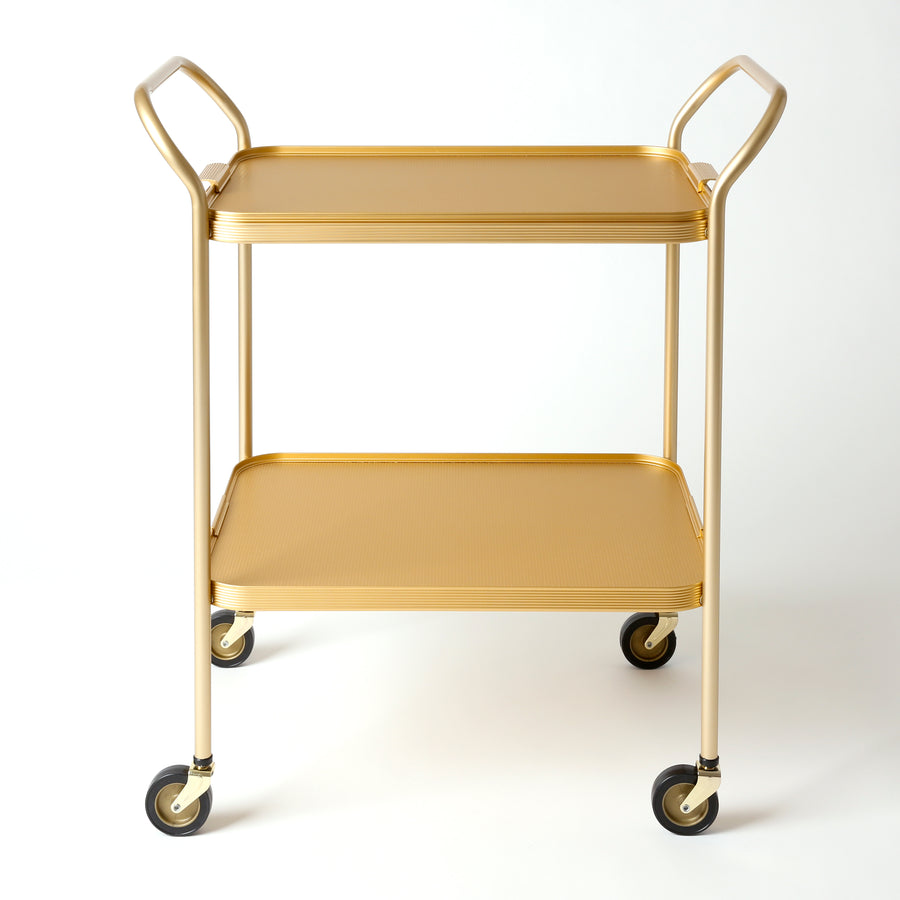 Kaymet London Ltd- 2Tier Ribbed Trolley with Removable Tray -Mondopiero